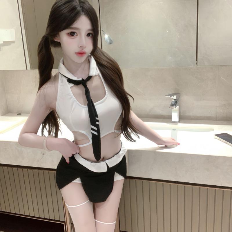 Sex Underwear New Spice Girl Neck Suspender Top Sexy Nightclub Hip Skirt Cute Pure Passion Pure Lust