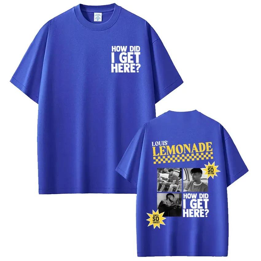 Singer Louis Tomlinson How Did I Get Here Tour 2026 Print T Shirt Men Women Hip-hop T-shirt Cotton Casual Gothic Punk T-shirs