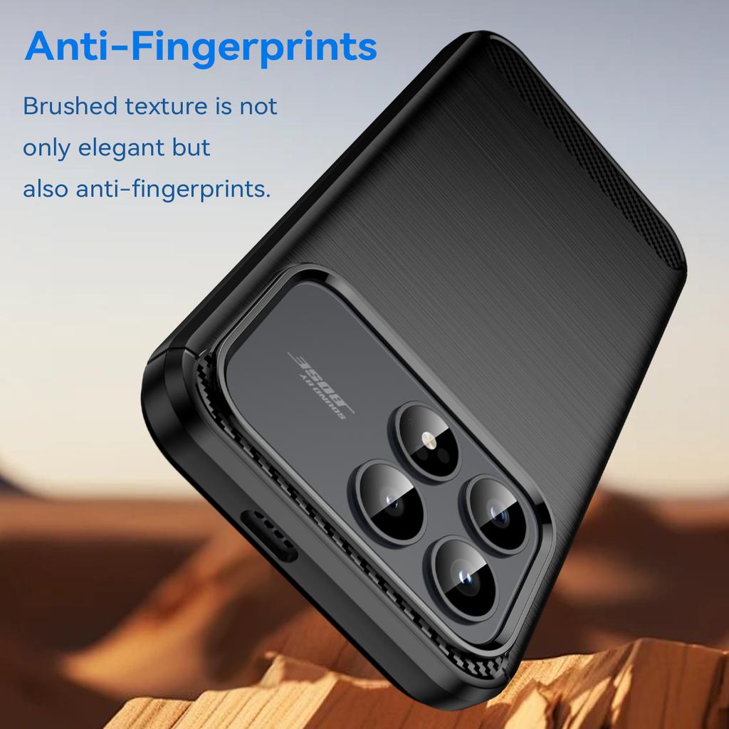 For Xiaomi Redmi K90 5G/Poco F8 Pro Case Protective Phone Cover Carbon Fiber Texture Brushed
