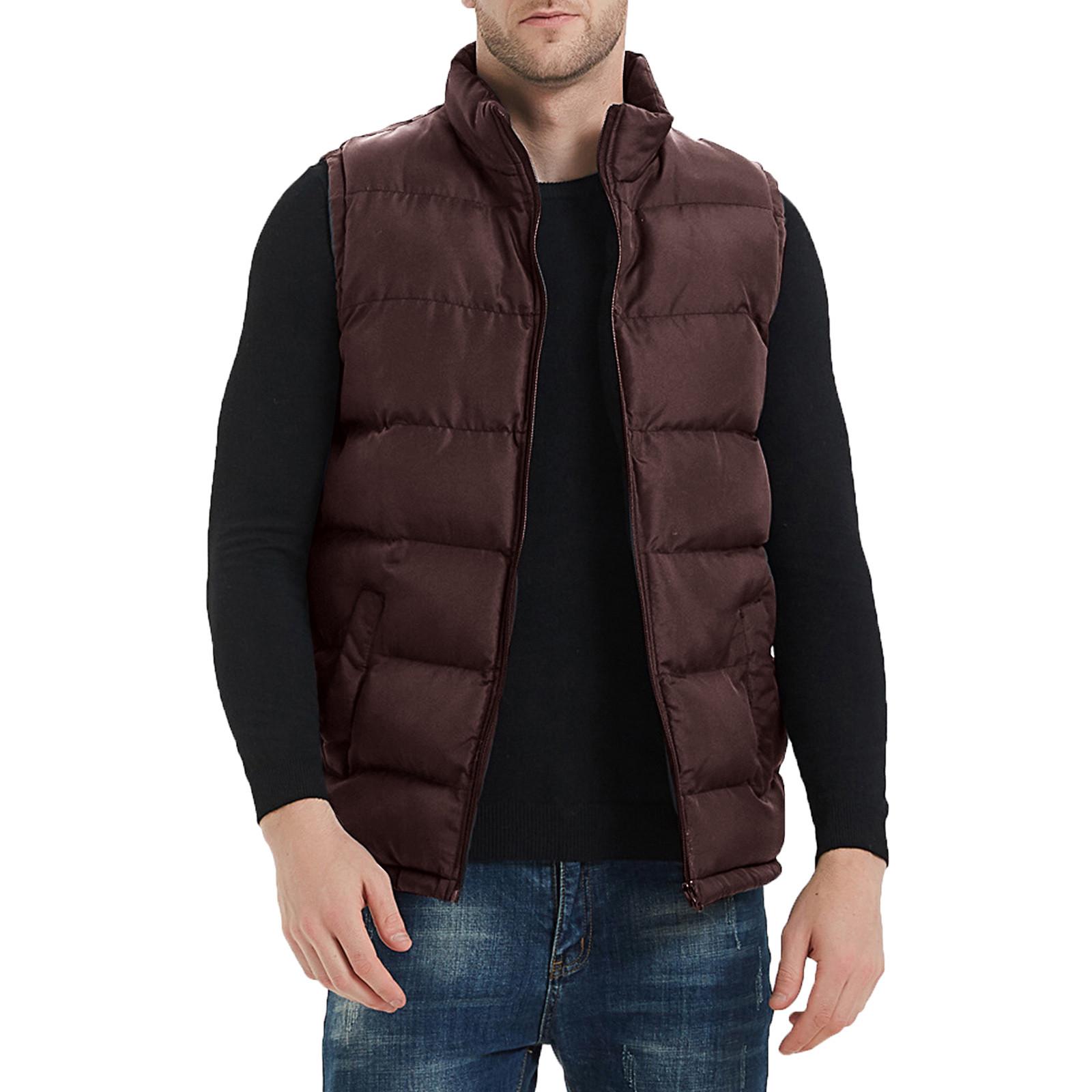 

Повседневный мужской жилет, мужской свободный осенне-зимний теплый пуховый хлопковый жилет, пальто XXL красный