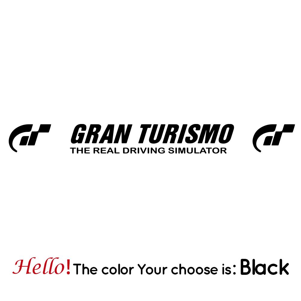 Модные Автомобильные Наклейки на Лобовое Стекло Gran Turismo Voiture Модные Виниловые Наклейки Автомобильные Декоративные Аксессуары Черно-Белая Виниловая Наклейка L 100X10cm