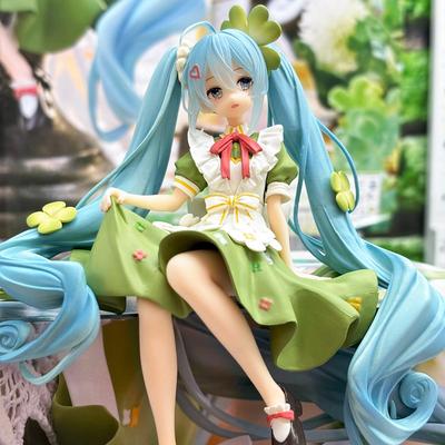 15cm Anime Figur Miku Nudelstopper Glücksklee Fee Actionfigur PVC Sammlermodell Ornament Spielzeug Geschenke