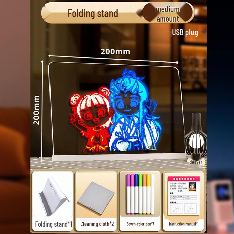 Luminous Erasable Drawing Board for Kids - Perfect Children's Day Gift or Night Market Display Sign