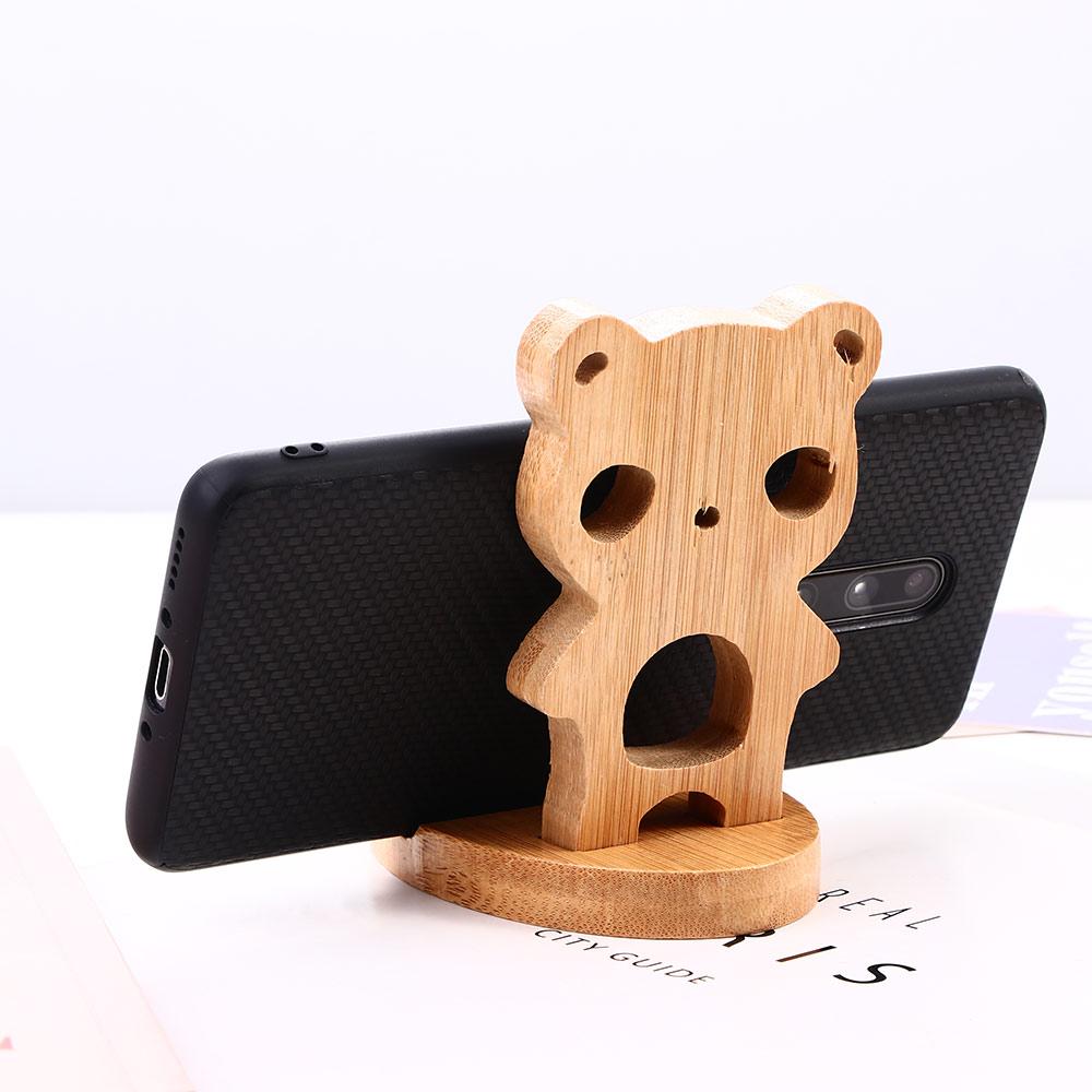 Cell Phone Smartphone Wood Wooden Phone Bracket Cellphone Standing Phone Holder Stand Bracket