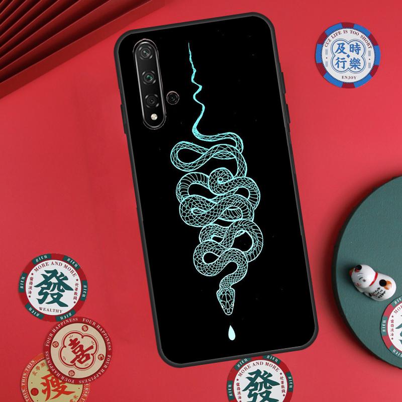Snake Illustration Art For Huawei Nova Y60 Y70 Y90 Y72 Y73 Y61 Y91 7i 8i 11i 12i 12s 9 10 SE P20 P30 P40 Lite Case