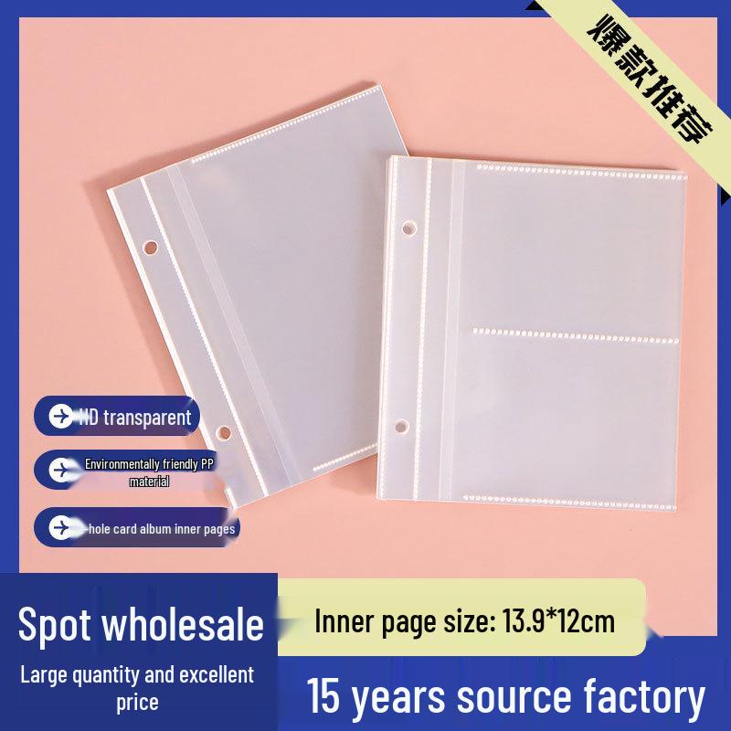 High-Transparency Instant Camera Album with One-Grid, Two-Grid, 3-Inch & 5-Inch Sleeves for Single-Sided Fuji Photo Storage.