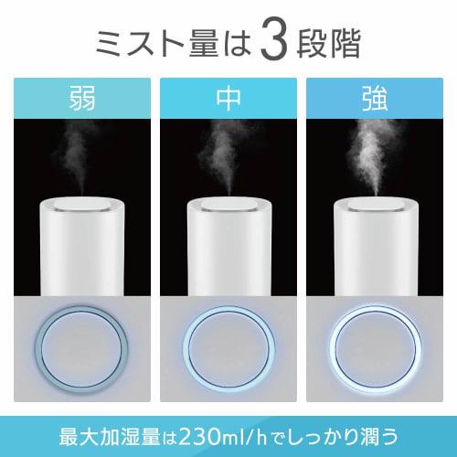 Iris Ohyama Humidifier Ultrasonic Humidification Volume 230ml Tank Capacity 3L Tatami 13 Hours Continuous Humidification Water Supply from Above Small