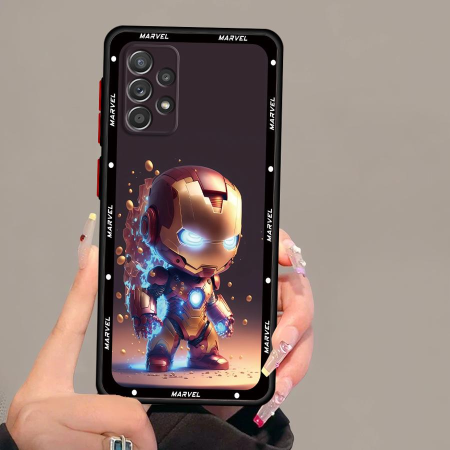 Custodia per Telefono per Samsung Galaxy A32 A73 A31 A22 A36 A21 A72 A23 A25 A26 A56 A52 A71 Cover Morbida Carina Marvel Deadpool Iron Man