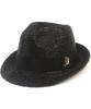 Yunibeosyeolkemiseuteuli Bu Raffia Line Black Fedora Summer Hat