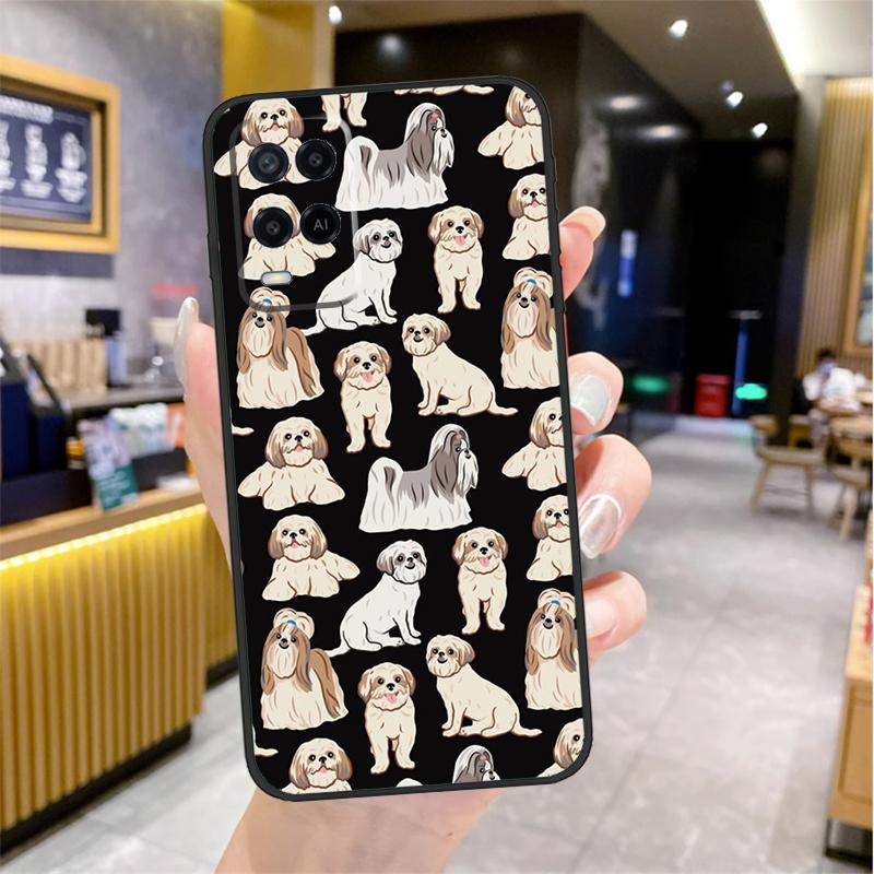 Cartoon Shih Tzu Dog Case For Oppo A98 A18 A38 A58 A78 A60 A80 A40 A96 A76 A16 A94 A74 A54 A15 A17 A57 A77 A5 Pro