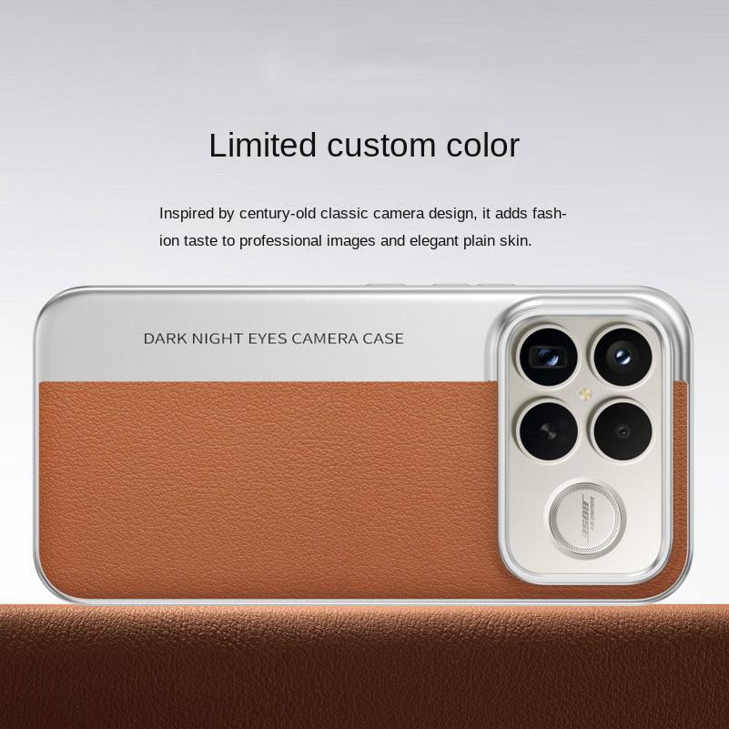 

Plain Leather Classic Color-blocked Lens Heightened Case For Poco F8 Ultra POCO F8 Pro Slim All-inclusive Cover Poco F8 ultra