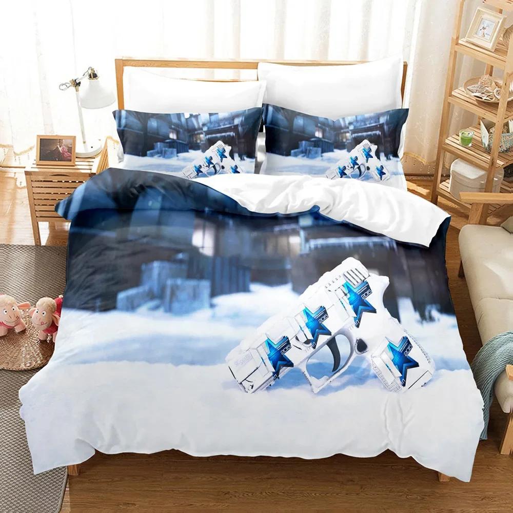 Gra Strzelanka Csgo Wygodna Poszewka na Kołdrę Poszewka na Poduszkę Komplet Pościeli Dekoracja do Pokoju Dziecięcego Tekstylia Domowe