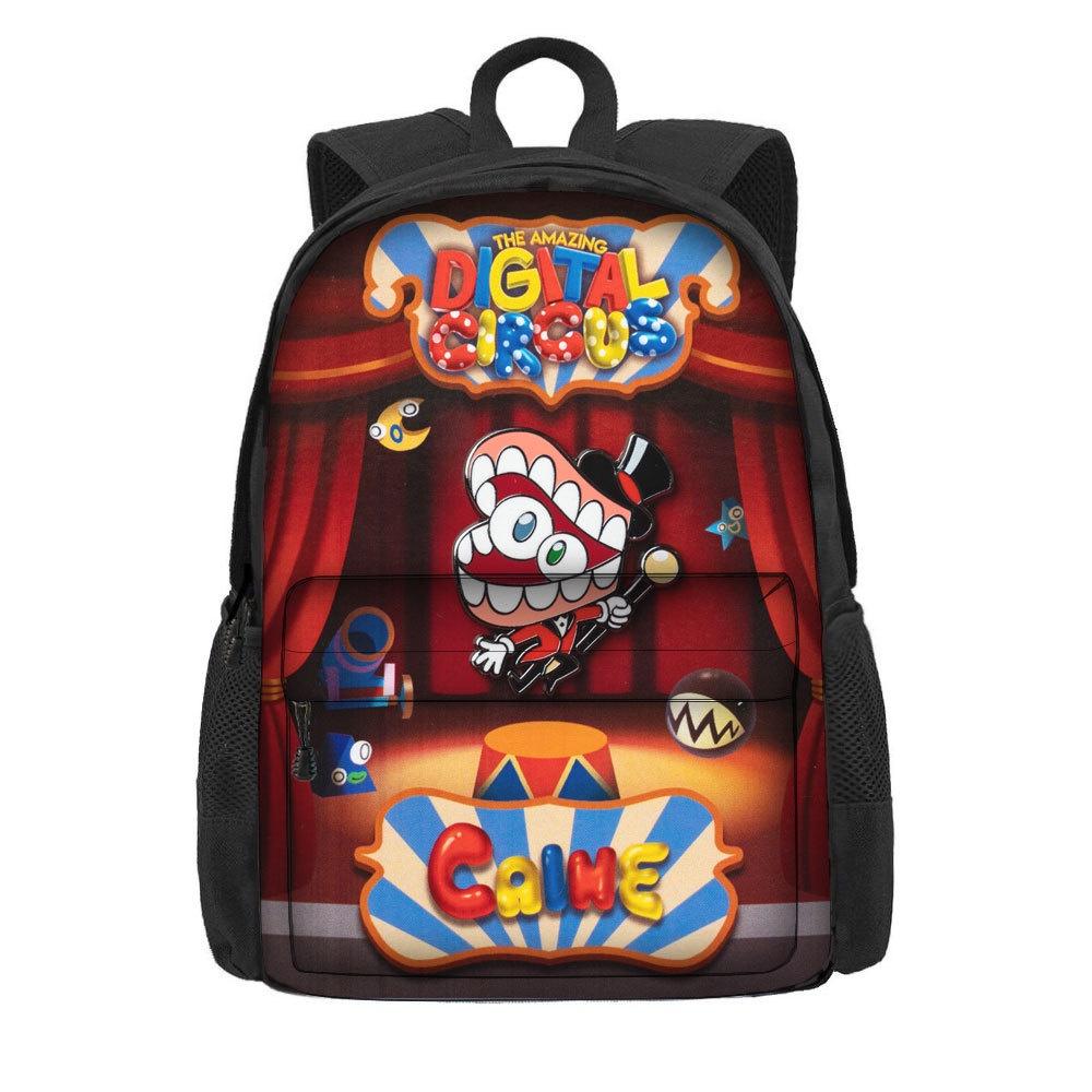 Mochila Escolar O Incrível Circo Digital Para Meninos E Meninas Respirável E Durável 3º-4º Ano Estilo Moderno E Descolado Material Poliéster