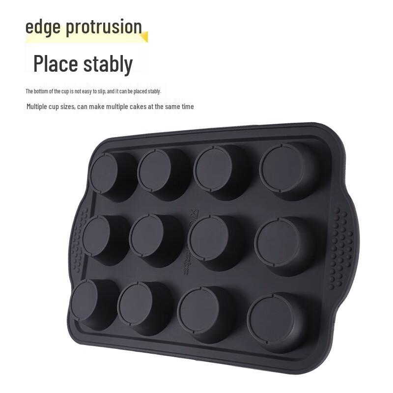 12-Cavity Silicone Non-Stick Muffin Mold