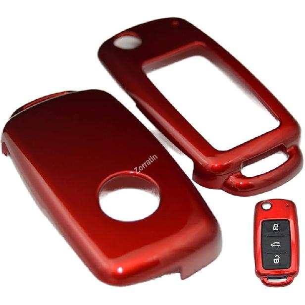 Rmote Key Fob Cover Case for Volkswagen VW Passat CC Tiguan Touareg Eos Golf GTI Jetta Beetle Rabbit 3 Buttons Fold Flip Key