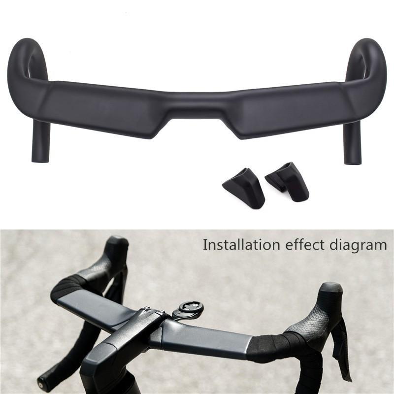 Carbonfaser Drop-Bar Rennräder Aero-Lenker Mit Interner Zugführung Rutschfestes Gravelbike