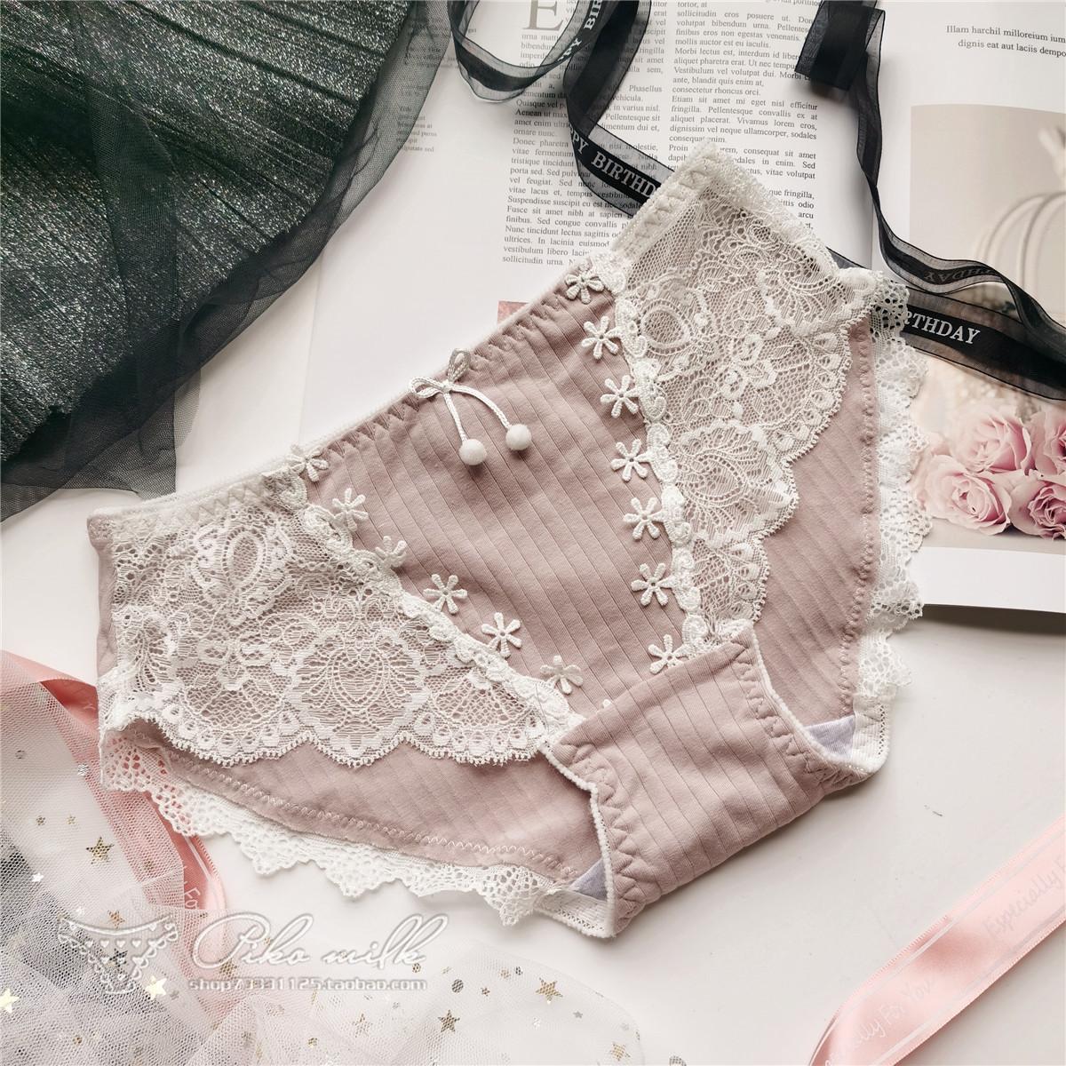 

Красивые женские трусики в придворном стиле с милой нитью и кружевными краями с низкой посадкой One Size