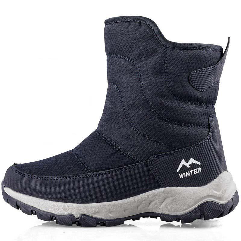 New Men's Women's Snow Boots Thickened Velvet Cotton Shoes Couple Winter Boots Outdoor Non-slip Platform Boots Botas Para Hombre