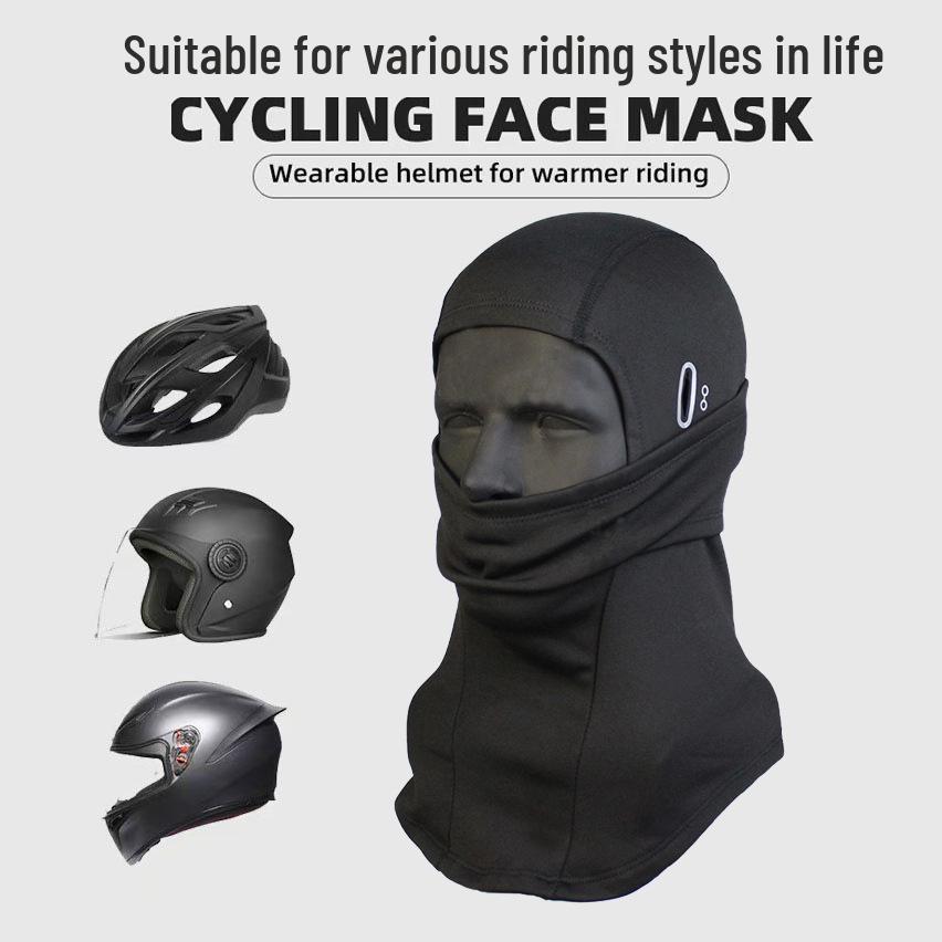 Masque facial intégral en polaire chaud et coupe-vent unisexe pour le cyclisme et le ski