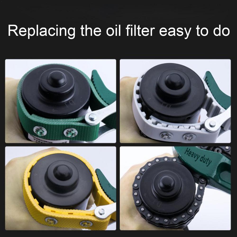 Engine Chain Oil Filter Wrench Heavy Duty Chain Spanner Pipe Fittings Oil Filter Auto Car Spanner Hand Removal Tools
