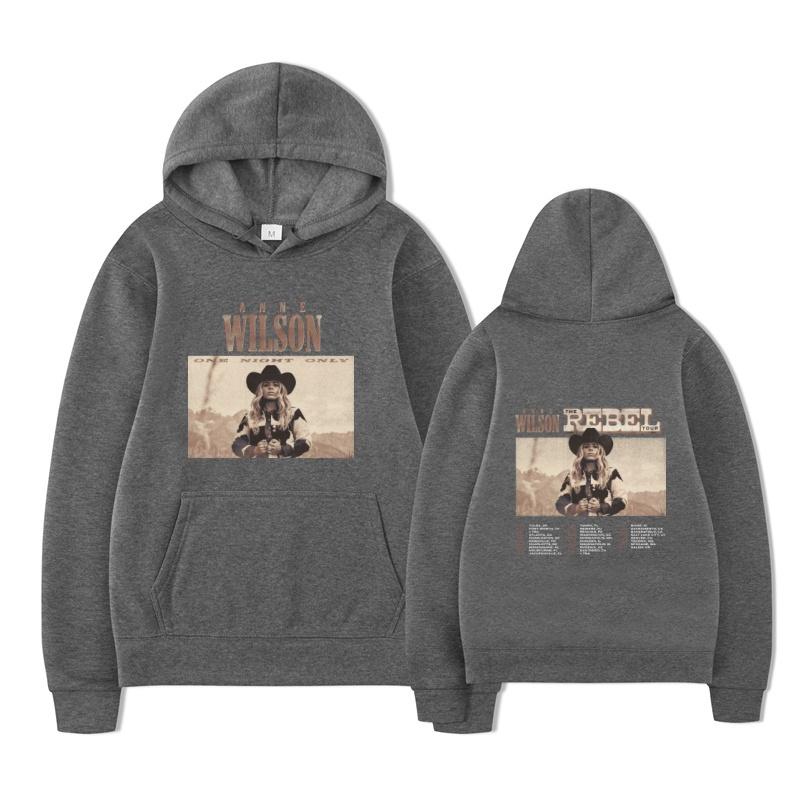 2025 New ANNE WILSON Hoodie Men's THE REBEL OUR Harajuku Retro Printed Sportswear Men's Long Sleeve Street Wear