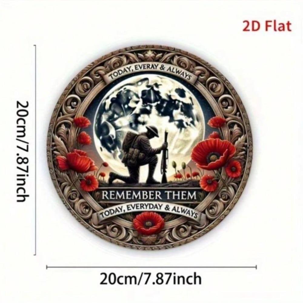 Vintage Soldier Wall Art Metal Tin Sign for Home Bar Garage Decor