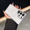 Suitable for Samsung S25Edge ice color transparent s24ultra magnetic mobile phone case A55 metal lens ring