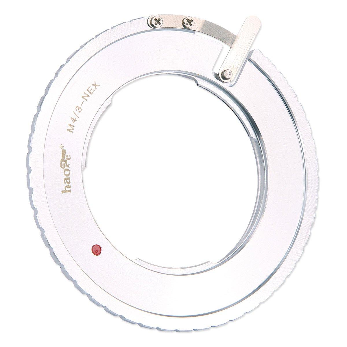 

Haoge Manual Lens Mount Adapter for Olympus Panasonic MFT M43 Mount Lens to Sony NEX Cameras such as VG20 M4/3 E-Mount NEX, NEX-5N, NEX-7, NEX-7N,