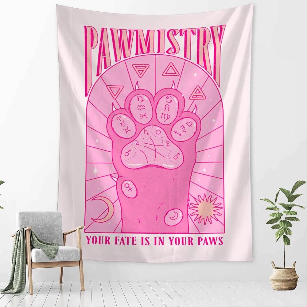 Гобелен с мультяшной кошачьей лапой — фото 4