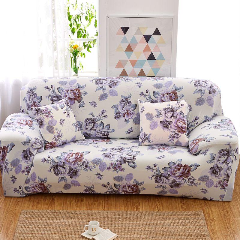 High-quality Flower Printed Slipcover Sofa Cover With Excellent Fit And Stretch For Various Couch Sizes