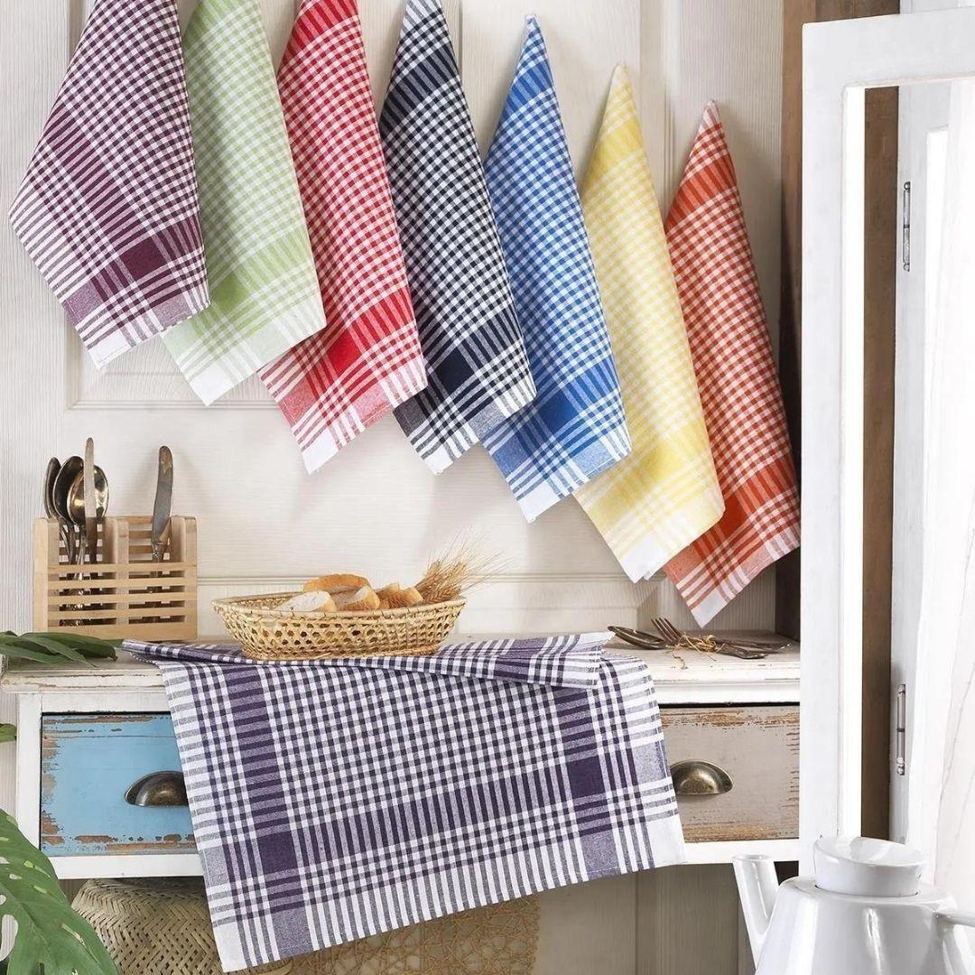 

Кухонное сушильное полотенце в мелкую клетку, 50x70, 8 упаковок