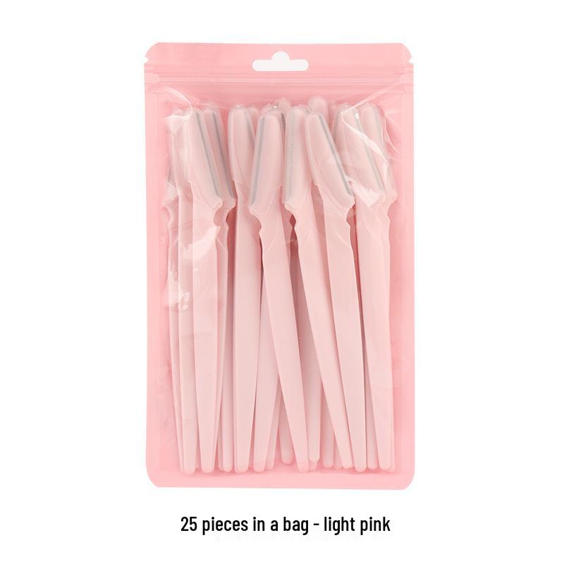 New Stainless Steel Eyebrow Razor: Straight Handle Trimmer for Precise Hair Removal.