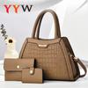 Tote Bag For Women with Zipper PU Leather Handbags Multi-Pocket Shoulder Bags Crossbody Bag with Matching Purses Wallet
