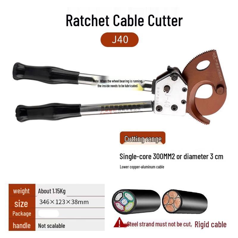 Heavy-Duty Ratchet Cable Cutter