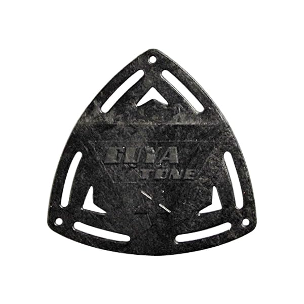 Guyatone Crystal Fragment Pick 2 Made in Japan Carbon Fiber Round Triangle Shape RT25CF2 (25 pieces) - - (CF) - -