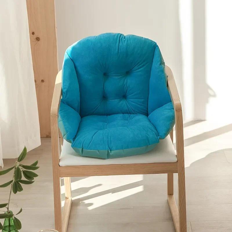 Plush Dining Chair Cushion Thickened Warm Cushion In Winter Office Lumbar Cushion Computer Chair Cushion Warm One-piece Cushion