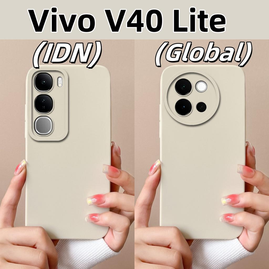 For Vivo V40 Lite V40SE Y200 Y300 Case Simple Heart Liquid Silicone Camera Protection Back Cover For Vivo V 40 Lite V40 SE Funda