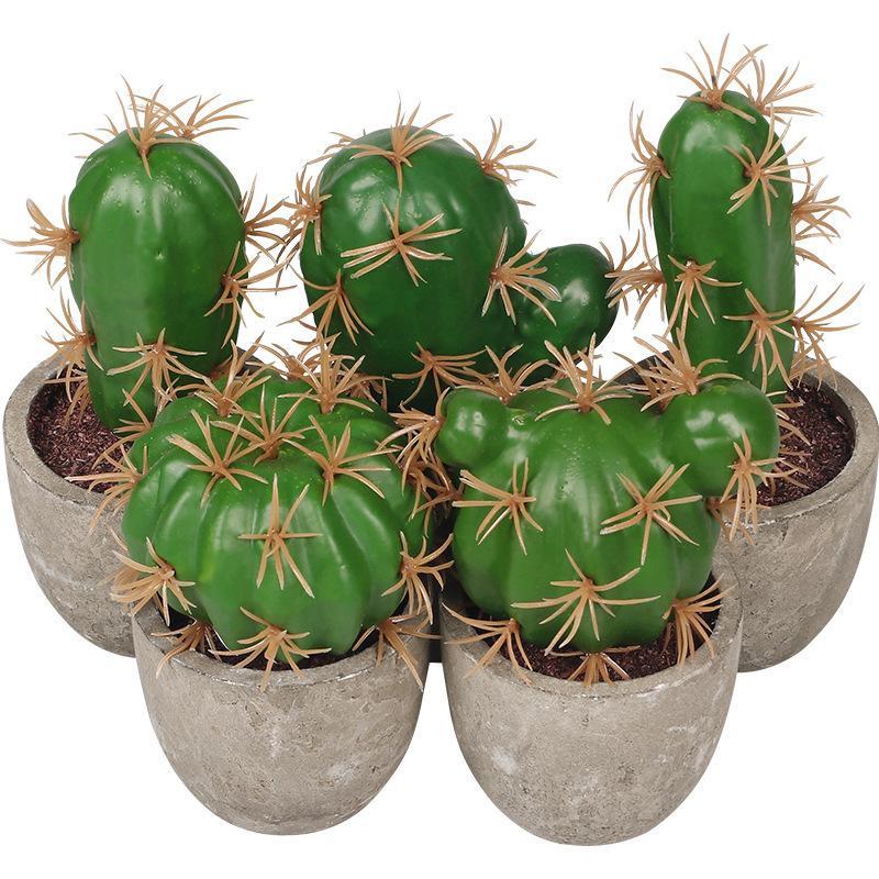 Simulation Foam Cactus/Cactus Potted Plant, Micro-Landscape Office Home Decoration Diy Simulation Potted Plant