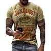 Vintage Jack Daniel's Whiskey Graphic T-Shirt, Casual Retro Short Sleeve Tee
