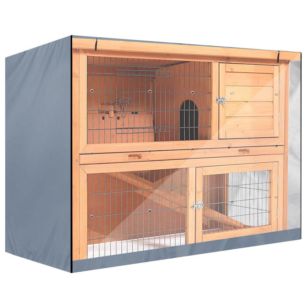 Oxford Cloth Double Layer Hutch Dust Proof Cover Accessory for Poultry Cage(black )