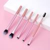 Dual-Ended Long Handle Eye Brush: Spiral Mascara, Angled Eyebrow Brush, Small Comb, Powder, and Eyeliner Functions