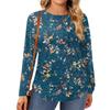 Womens Plus Size Tops Long Sleeve Shirts Round Neck Flowy Tunic Casual Loose Blouse L-5X