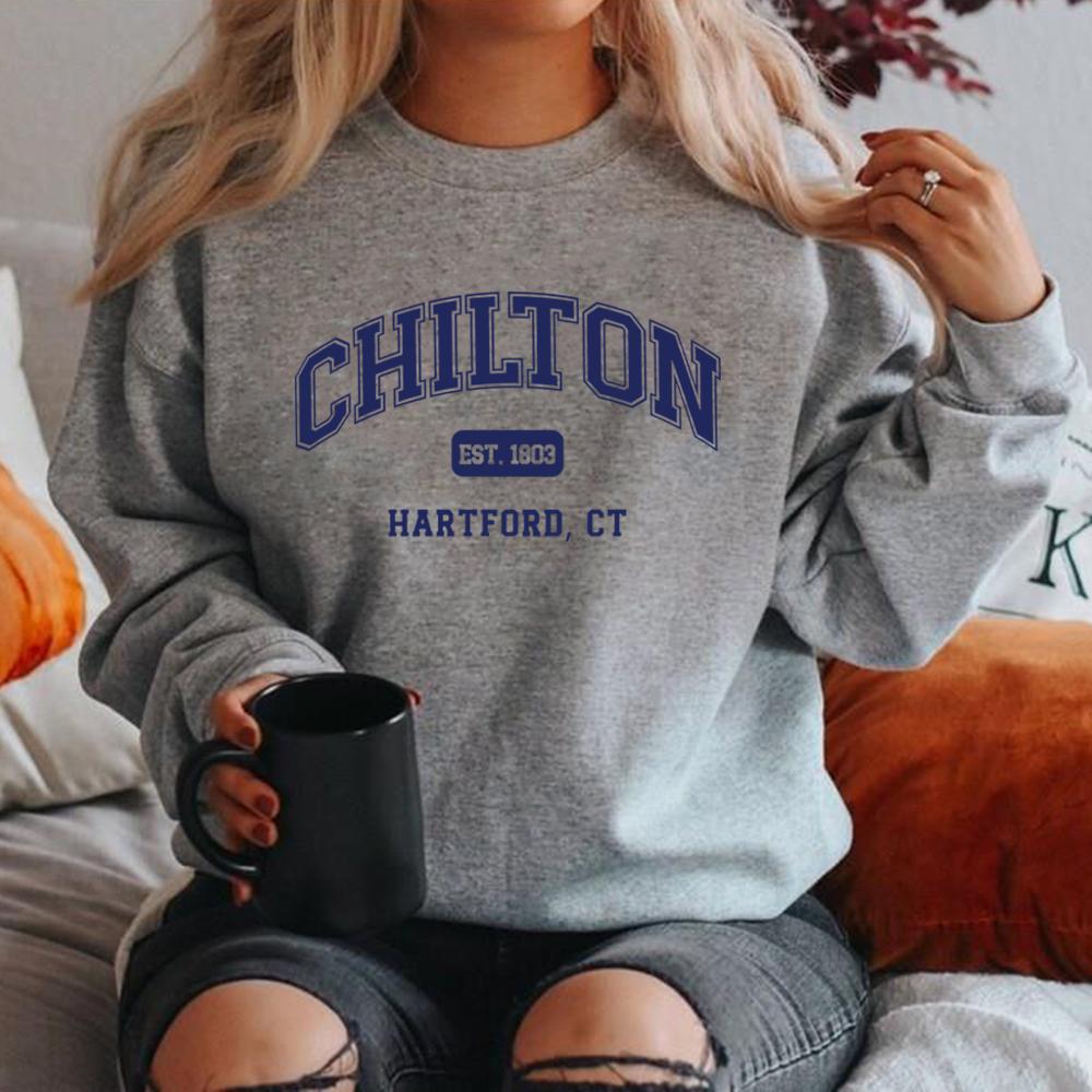 

Свитшот Chilton School Gilmore Girls Gifts Stars Hallow Свитшот для женщин с капюшоном Lukes Diner Свитер с длинным рукавом Пуловеры Топ S серый