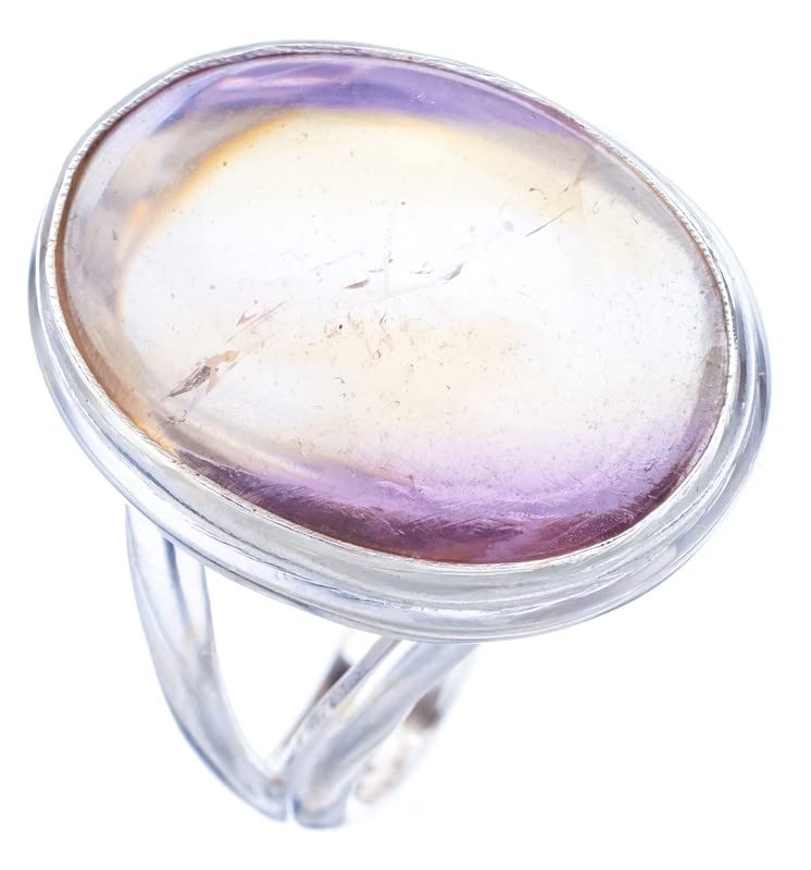 

StarGems® Natural Quartz Handmade 925 Sterling Silver Ring 8.75 F2010