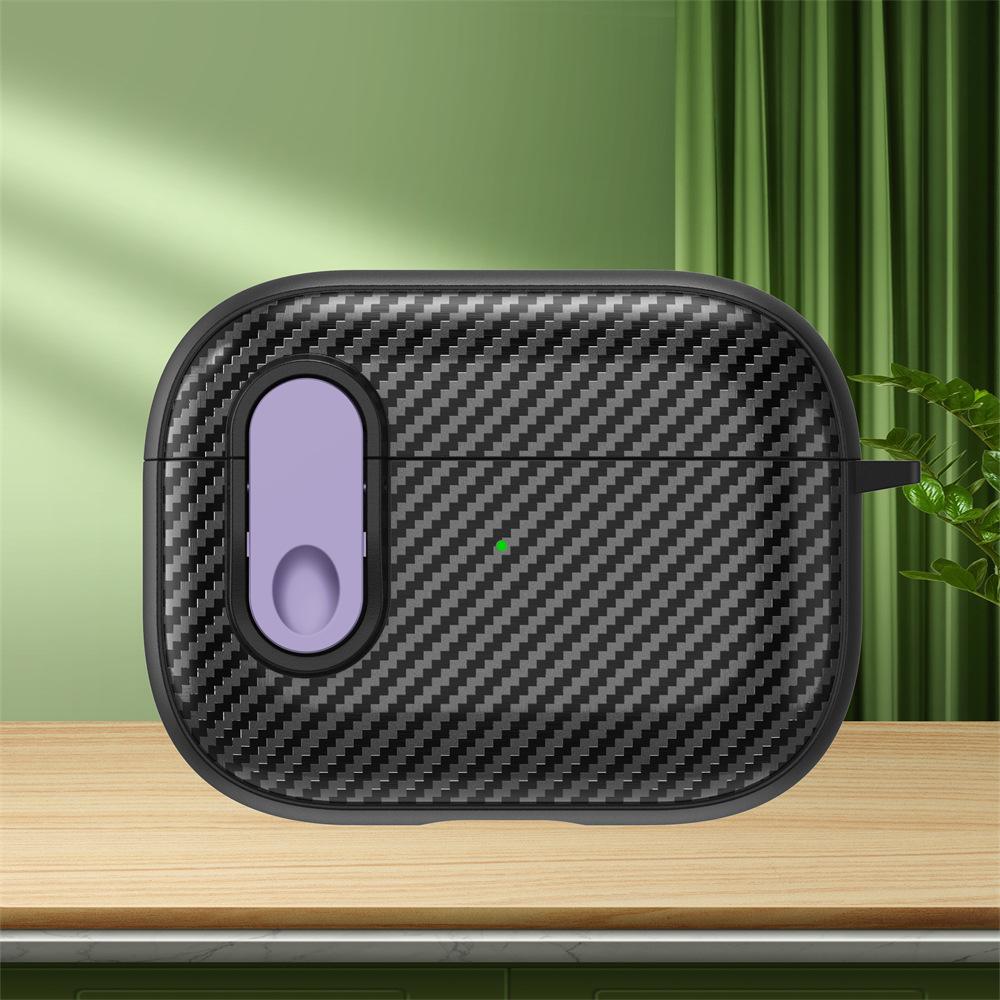 Carbon fiber lock for AirPods pro1 protective case 1 generation 1 generation apple bluetooth headset protective case simple
