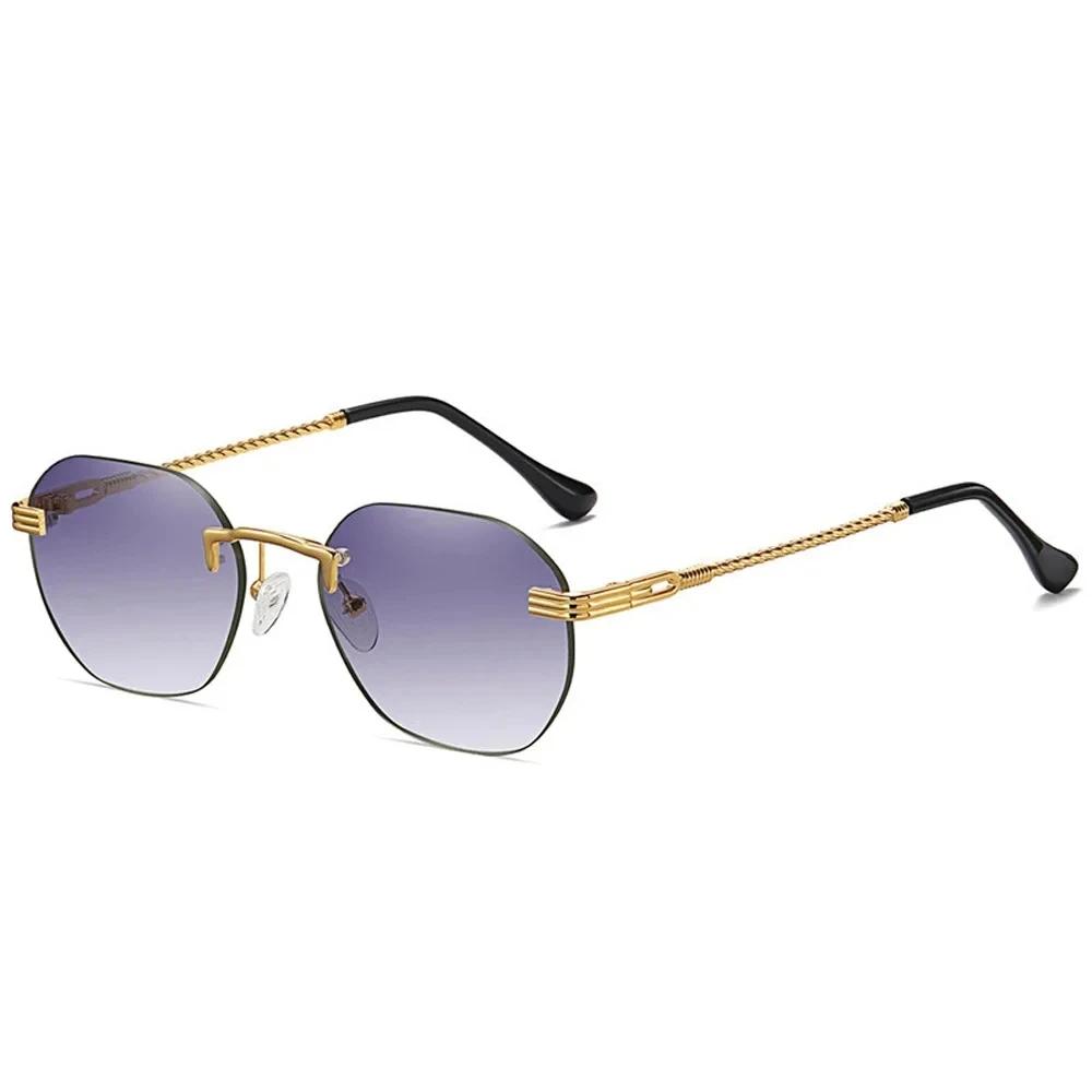 Classic Retro Sunglasses For Men And Women - Metal Gold Black Brown Shades