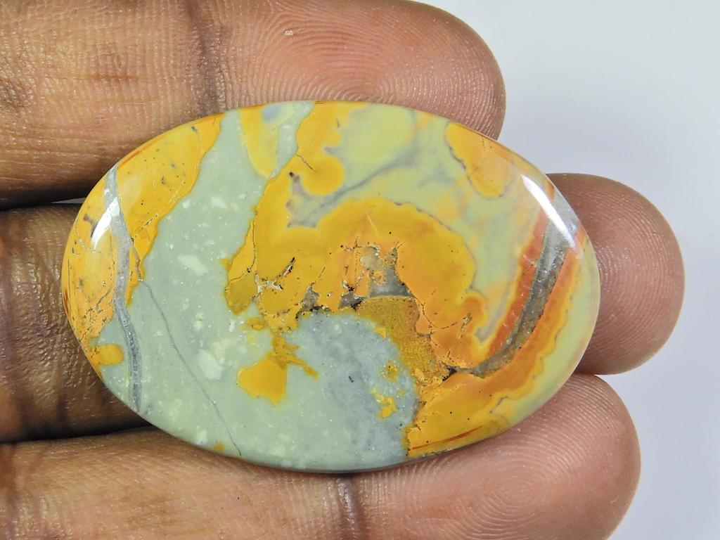 AA++ 51Cts. Natural Maligano Jasper Oval Cabochon Loose Gemstone 29X42X03 MM ET-145