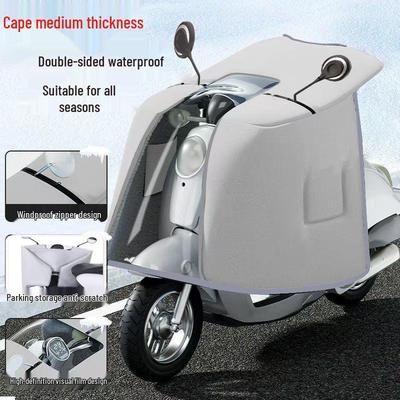 Vandeniui atsparus keturių sezonų dviračio priekinis stiklas: Dvipusis, platus, atsparus lietui ir vėjui, šiltas apsiausto stiliaus