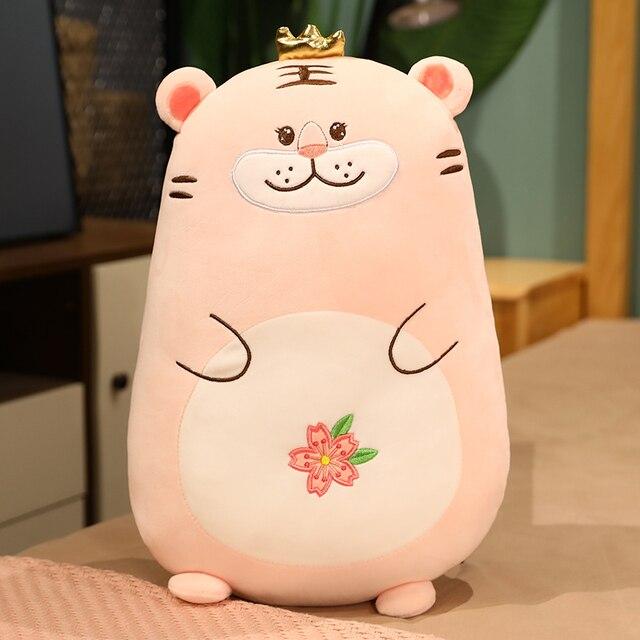 Lovely Crown Tiger Plush Toys Stuffed Soft Cute Animal Kawaii Pillows Sleeping Cushion For Kids Baby Birthday Gift