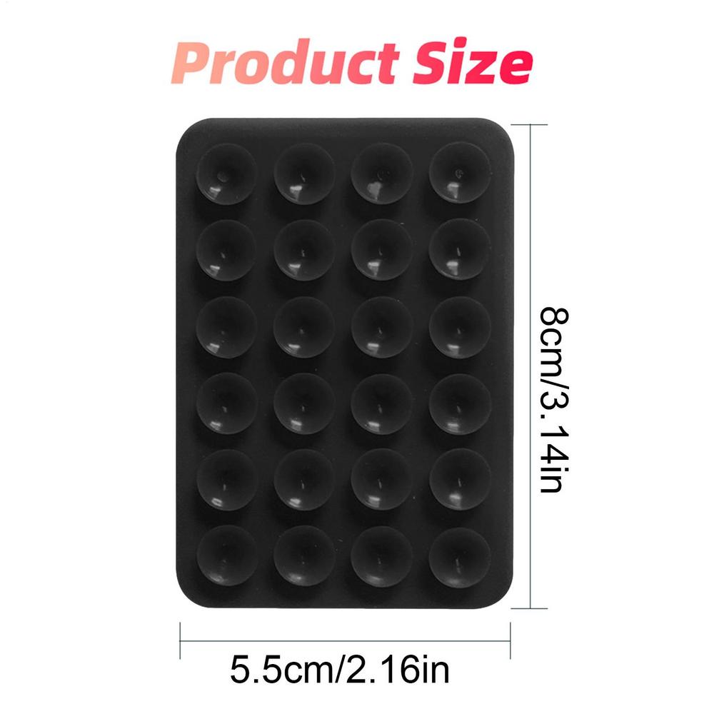 Silicone Suction Phone Holder Mat Multifunctional Suction Cup Wall Stand Square Anti-Slip Single-Sided Case Mount Back Sticker